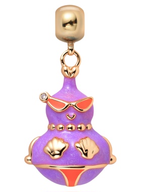 LAZYSURI懒苏芮葫图图珐琅毛衣链