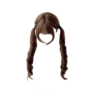 【奶咖曲奇】喵系少女假发lolita扎好双马尾长卷发可扎可散全头套