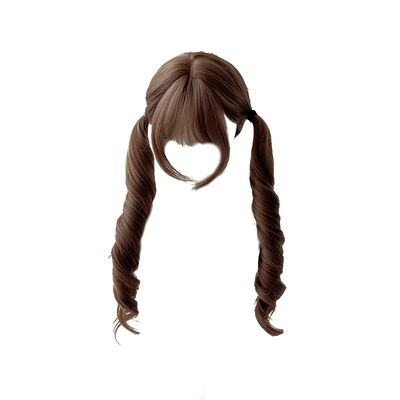 喵系少女扎好双马尾全头套假发