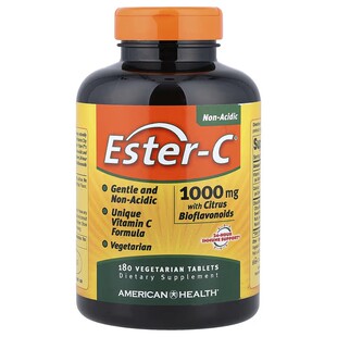 现货美国American health酯化维生素C Ester-C 1000mg180片类黄酮