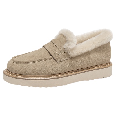 BeauToday厚底乐福鞋休闲保暖