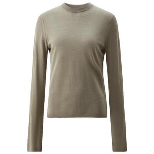 OCHIRLY欧时力  羊绒桑蚕丝套头毛衣女正肩软糯高级秋冬尖货