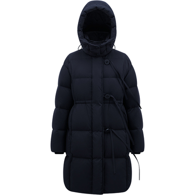 连帽大衣感中长款羽绒服