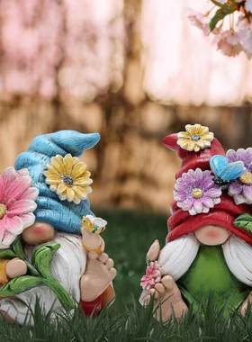 跨境新品春夏小矮人亚马逊装饰树脂花园-矮花园摆件Tomte爆款人