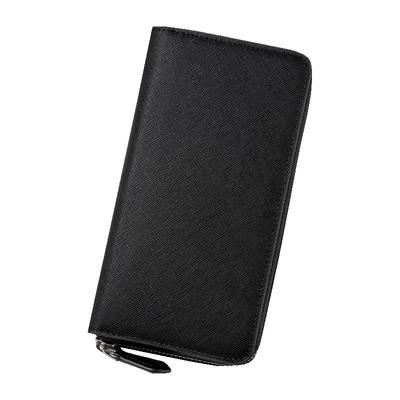 丝芙伦真皮超薄款拉链长款钱包