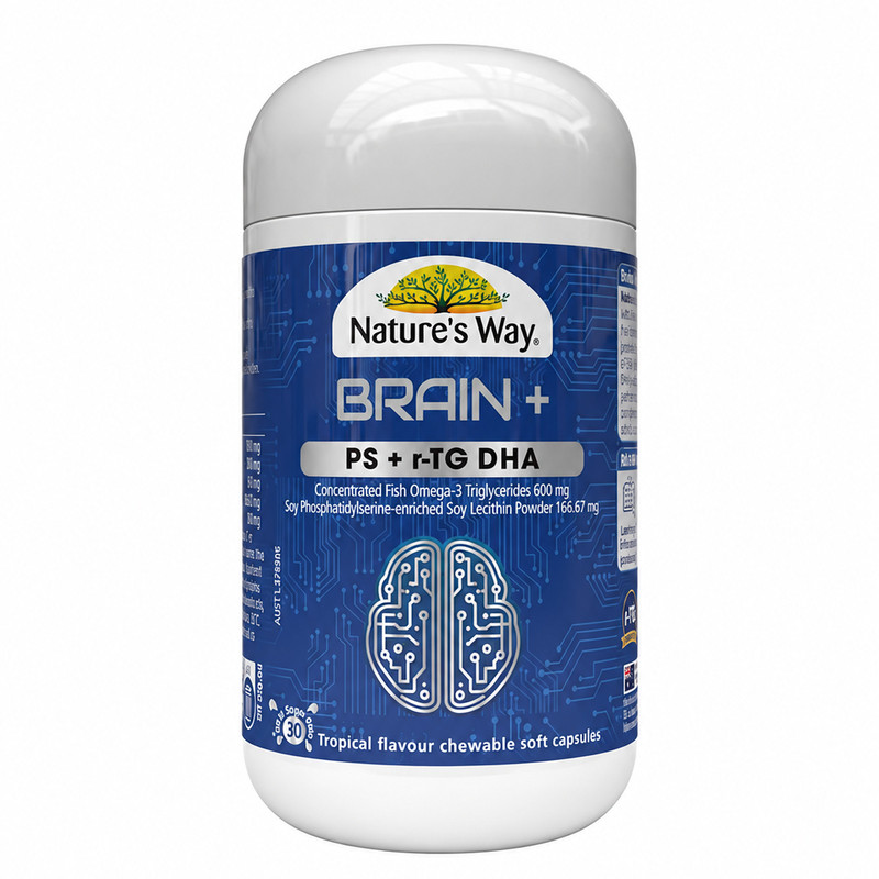 NaturesWay佳思敏脑力佳鱼油PS磷脂酰丝氨酸青少年高含量DHA