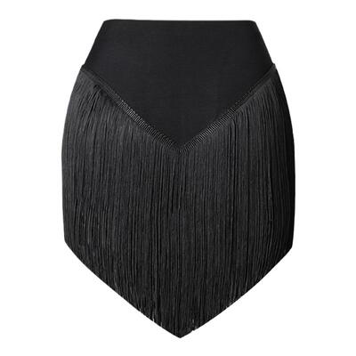 ZYM【星角】半裙三角加密流苏拉丁舞服成年女带底裤2213