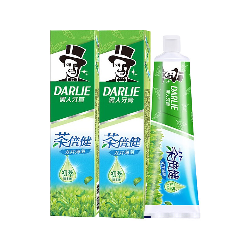 茶倍健龙井140g清火防蛀黑人牙膏