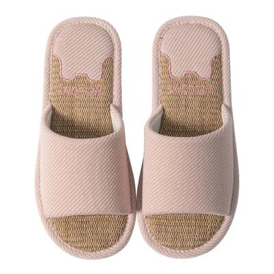 买1送1夏季情侣防滑透气亚麻拖鞋