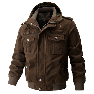 美式复古工装夹克男秋冬季硬汉猎装特种兵重磅纯棉加绒工装外套男