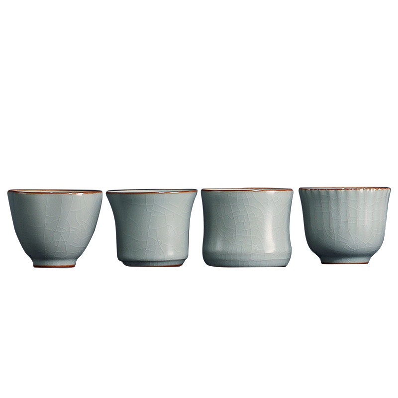 汝窑开片四君子功夫品茗杯