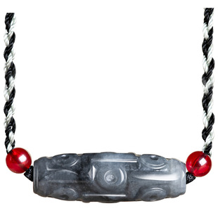 天然缅甸A货翡翠乌鸡种九眼天珠冰种玉石吊坠挂件男女款四会玉器