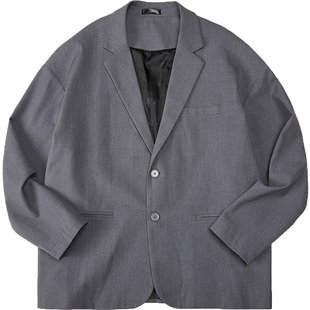 韦恩泽维尔加肥加大商务休闲大码宽松落肩抗皱显瘦西装西服男6531