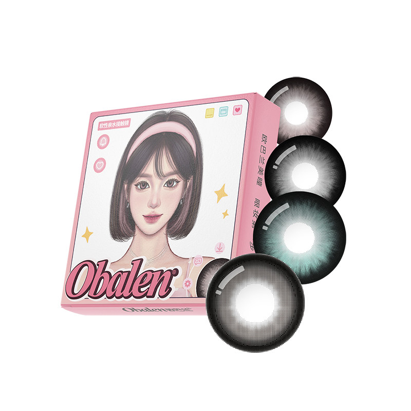 obalen欧巴兰美瞳半年抛【超大芭比】萌系大眼2片棕彩色隐形眼镜