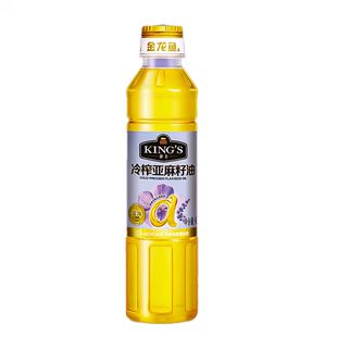 金龙鱼KING'S金士冷榨亚麻籽油400mL家用食用油健康植物油