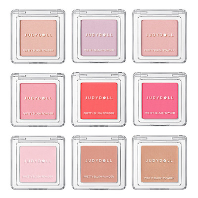 Judydoll/橘朵色腮红光修容腮紫腮蓝蜜桃色哑光裸色双色腮红