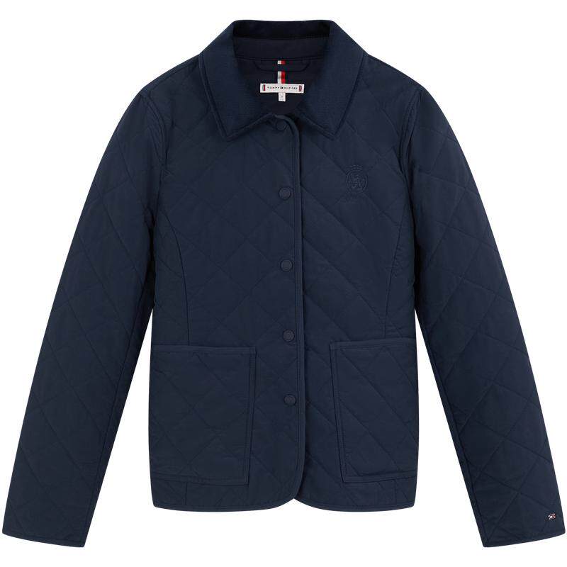 Tommy女装轻薄菱格修身棉服外套