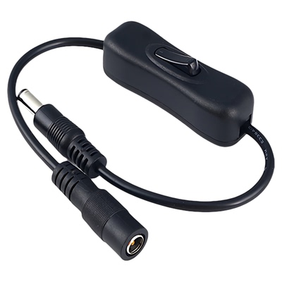 12V电源DC开关线DC5.5公母头