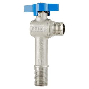 百战全铜加长三角阀热水器外丝大流量冷热水阀门4分6分马桶进水阀