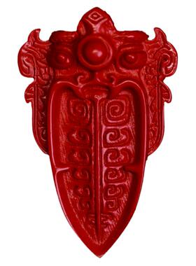 饕餮纹钥匙扣安之朱砂