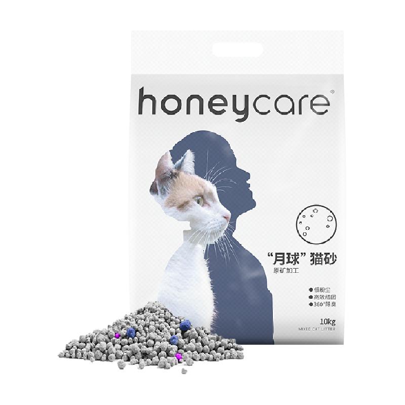 honeycare膨润土猫砂10Kg高效结团除臭低粉尘猫咪用品好命天生