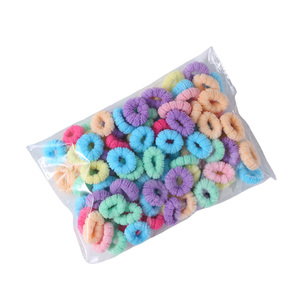 儿童可爱宝宝拇指发圈小女孩扎头发不伤发橡皮筋弹性好毛巾圈头绳