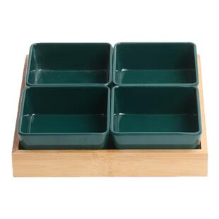 网红KTV果盘密胺四六宫格小吃盘子商用烤肉小食盘沐足分格干果碟