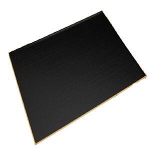 日本进口山中漆器金边长方形 黑色漆器敷板金边花瓶花台垫板茶盘
