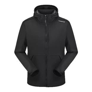 探路者软壳衣男秋冬户外加绒防泼水弹力保暖徒步登山外套女