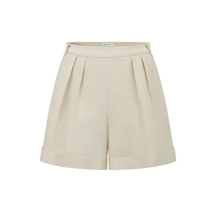 【正品授权】INTO THE EAST 26春夏 亚麻翻边短裤 设计师品牌