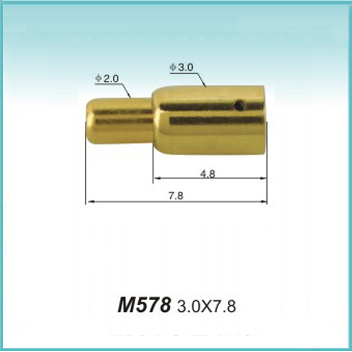 微型细小短弹簧顶针弹针触点镀金导电铜柱pogopin电池铜贴片探针 电子元器件市场 测试针/探针 原图主图