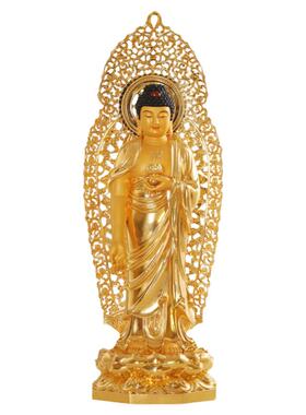 台湾纯铜西方三圣佛像观音菩萨