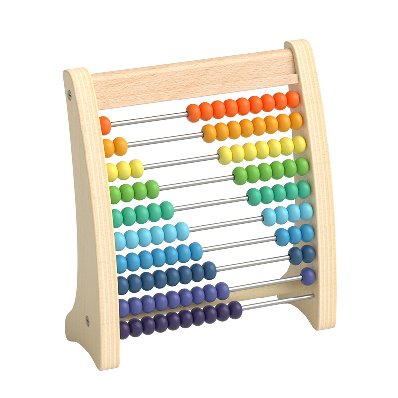木制10档计算架数学算珠教具