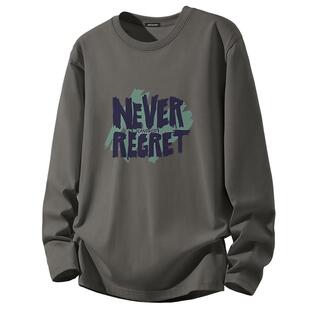 NN真维斯纯棉男士长袖t恤春季宽松休闲上衣青少年单穿内搭打底衫