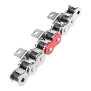 工业弯板链条 4分5分单排双侧带耳孔K208B10A12A16A传动输送链条