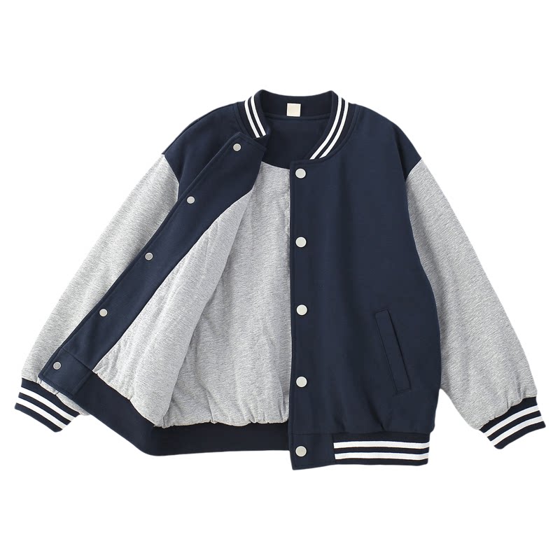 儿童夹薄棉棒球服秋冬季校服神器