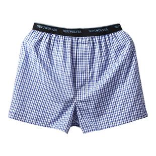 七匹狼阿罗裤纯棉男士内裤夏季薄款睡裤宽松哈罗裤平角短裤子男生