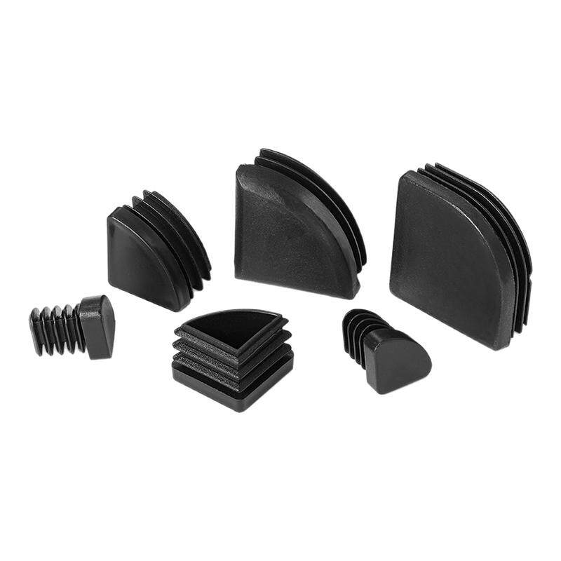 扇形三角管塞PE黑色塑料材质家居办公桌椅脚套封盖16/18/25/30/40