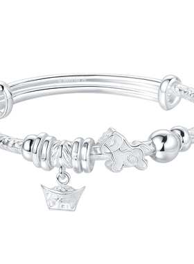 马年本命年儿童纯银手镯