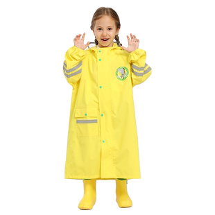 中大童雨衣女童男童中小学生上学专用雨披带书包女孩男孩儿童雨衣