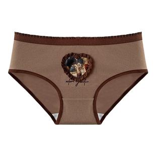 古堡茶会~法式可爱女士三角裤女生中腰保暖内裤女2026新款冬女款