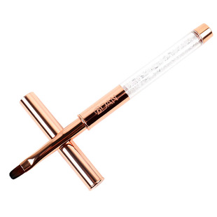 美甲笔光疗笔圆头刷罐装胶貂毛玫瑰金色新款单支美甲圆头排笔刷子