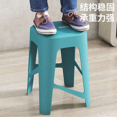 凳子家用高凳子餐椅结实简约耐用办公板凳餐桌椅塑料高级加厚椅子