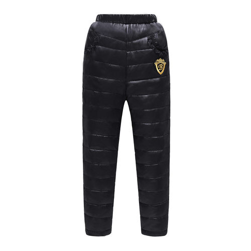 冬季宝宝儿童羽绒裤男童女童羽绒棉裤外穿中大童加厚保暖高腰长裤
