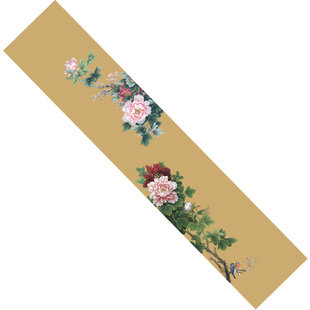 新中式国潮轻奢桌旗防水干泡茶席炕几桌垫巾大板茶台加长桌布定制