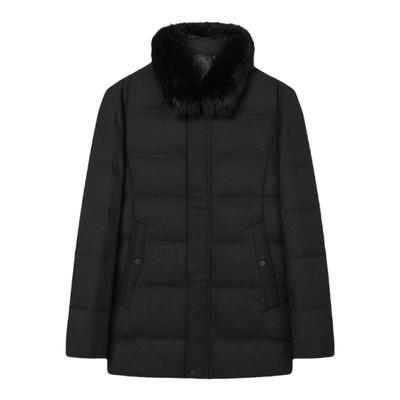 保暖男士商务羽绒服外套狐狸毛领