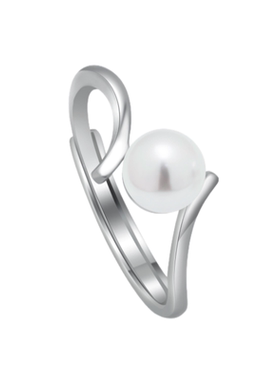 LADYB天然珍珠S925纯银开口戒指