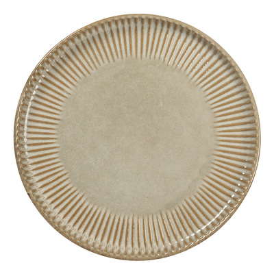 YEHOME简约风陶瓷盘子圆形条纹