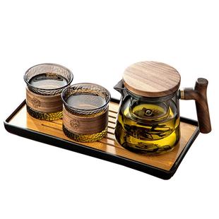 玻璃泡茶壶办公室泡茶杯单壶家用茶水分离专用茶具一人饮套装新款