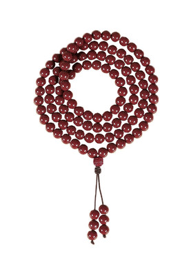 2026天然朱砂108佛珠手串转运珠